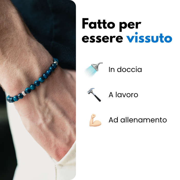 Doge Bracelet in Tiger's Eye Sapphire Blue