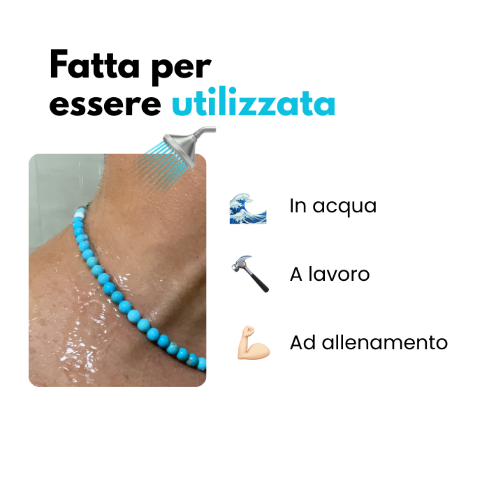 Collana Nila in Howlite turchese