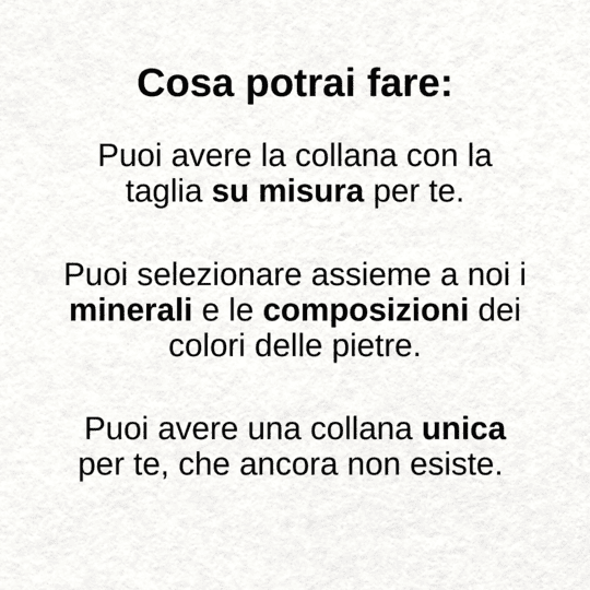 Collana personalizzata su misura