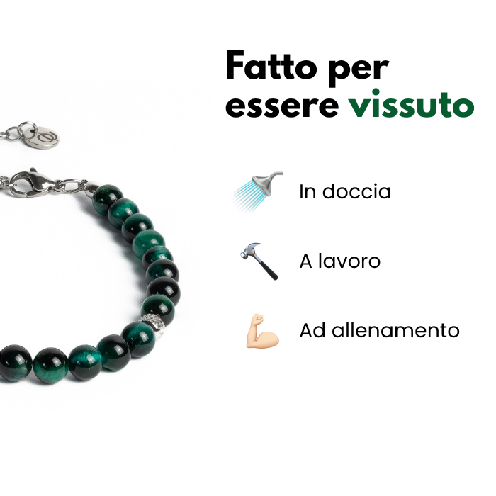 Doge Bracelet in Tiger's Eye Emerald Green
