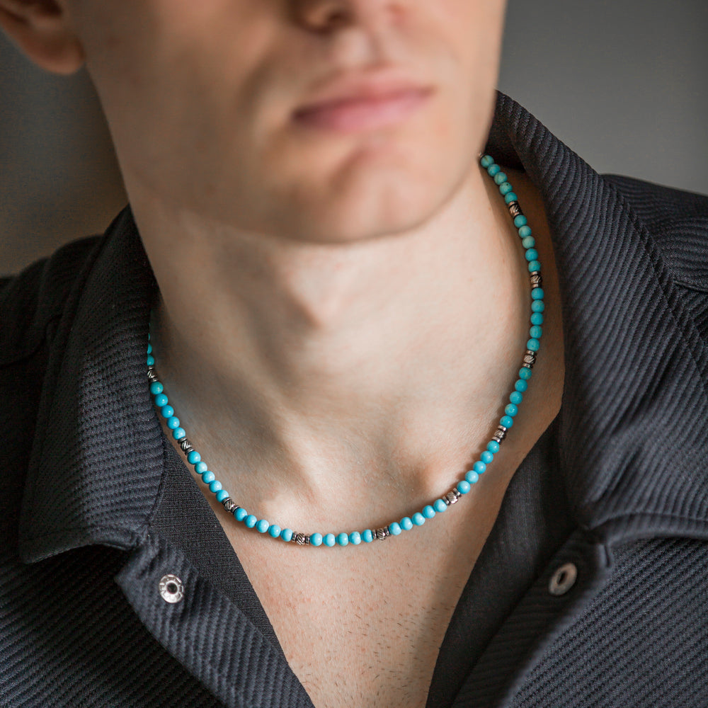 Collana Eterna i Howlite turchese