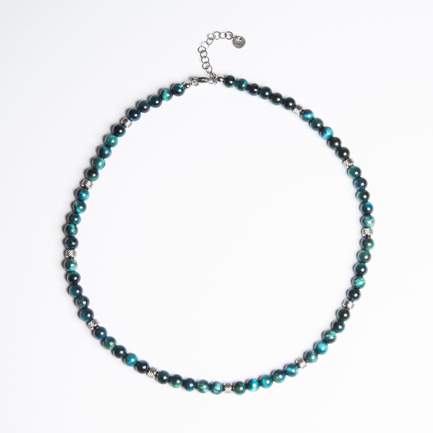 Collana Doge Verde Petrolio in occhio di tigre