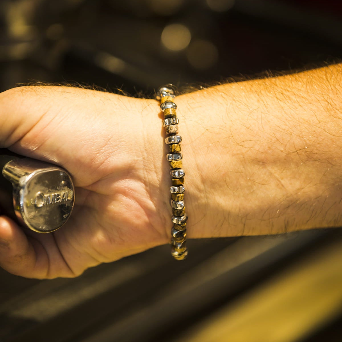 Bracciale Zirmo in Jasper Australiano ed ematite