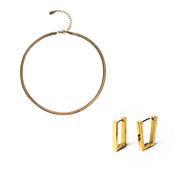 Eleonora Set | Braid Necklace + Diva Earrings