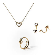 Irene Set | Intreccio Necklace + Heart Earrings + Intreccio Ring