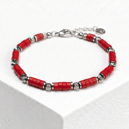 Aria Armband aus rotem Achat | 4mm