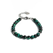 Bracciale Doge in occhio di tigre Verde smeraldo