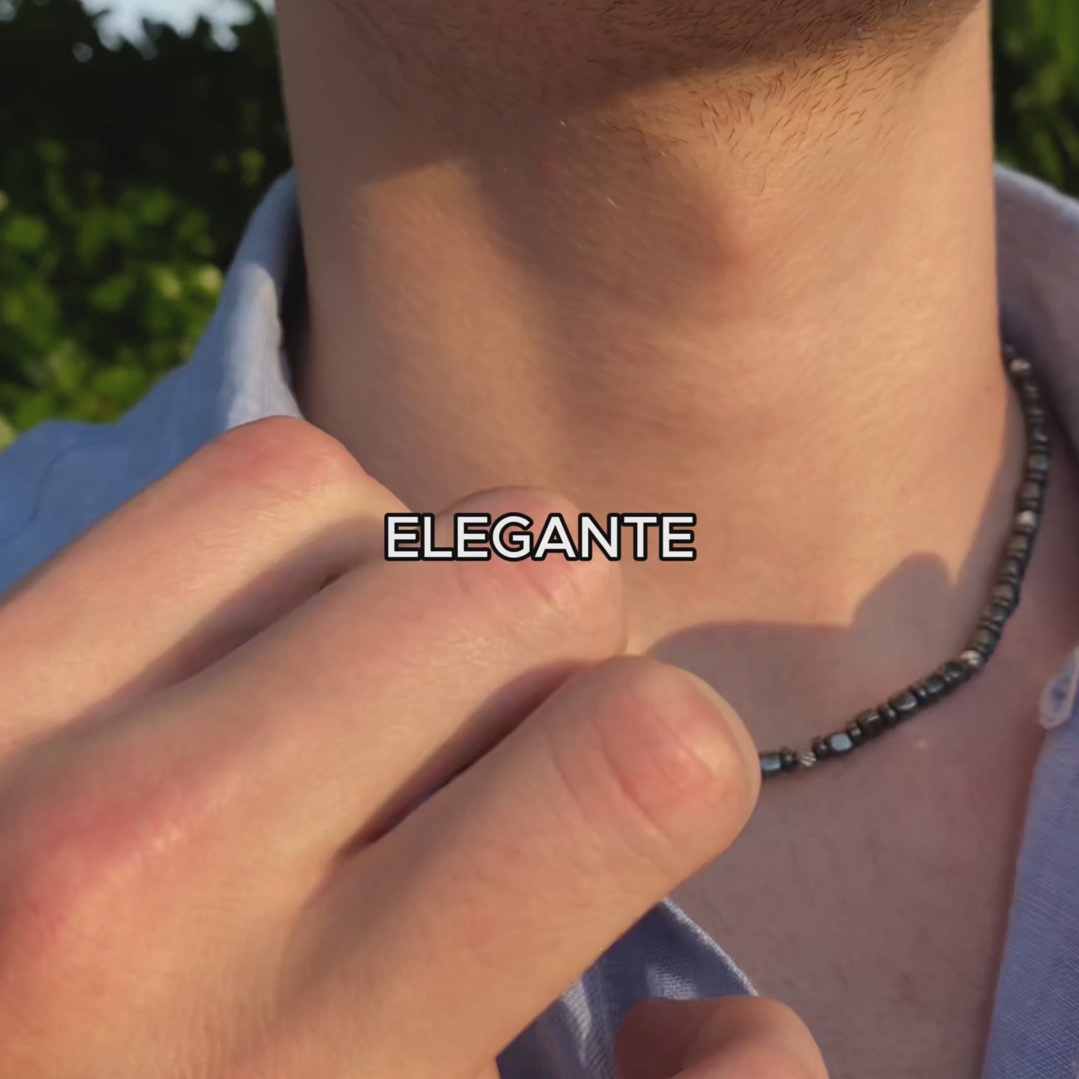 Carica video: Collana Navàl in ematite