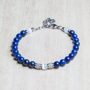 Bracciale Sole in lapislazzuli e cristallo occhio di gatto
