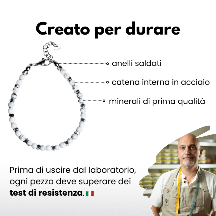 Bracciale Silenzio in Aulite bianca