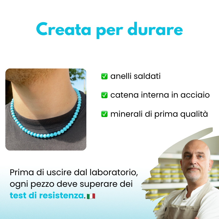 Collana Nila in Howlite turchese