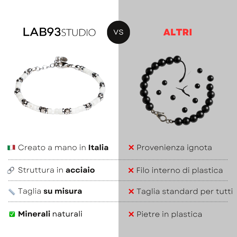 Bracciale Solenne in madre perla bianca