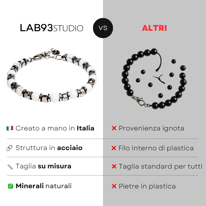 Bracciale Equilibrio in Howlite bianca