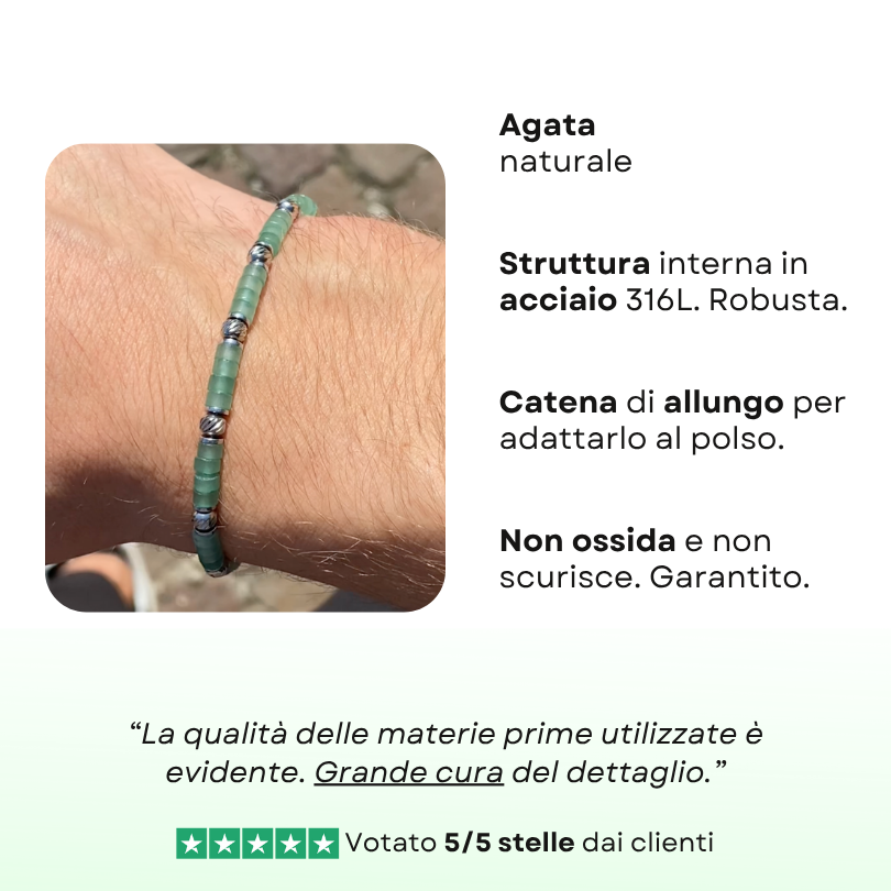 Bracciale Eclisse in avventurina verde