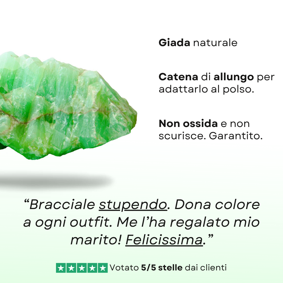 Bracciale Respiro d'Oceano in Giada