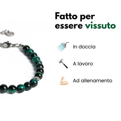 Doge Bracelet in Tiger's Eye Emerald Green