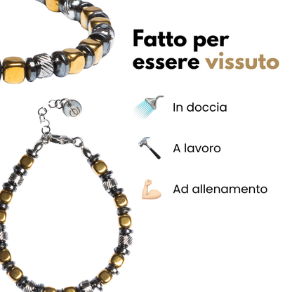 Bracciale Navàl in Ematite color Oro