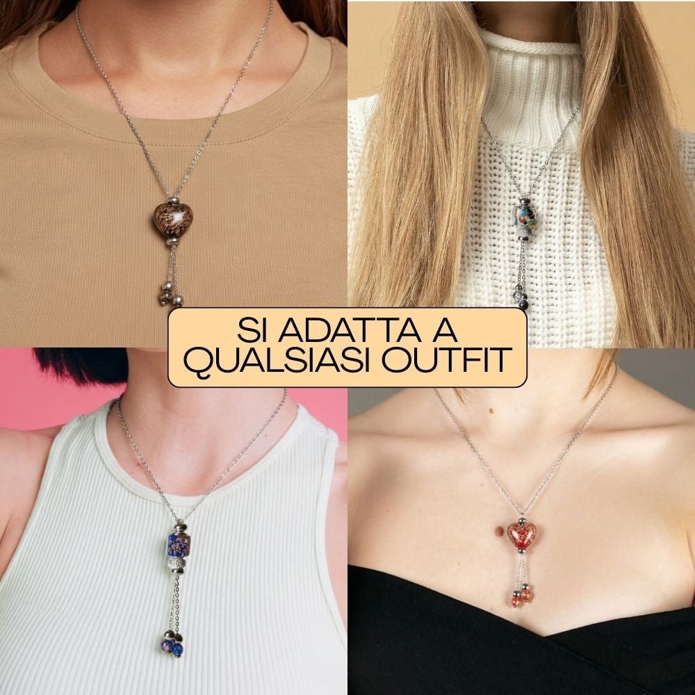 Collana Laguna in vetro di Murano Oro