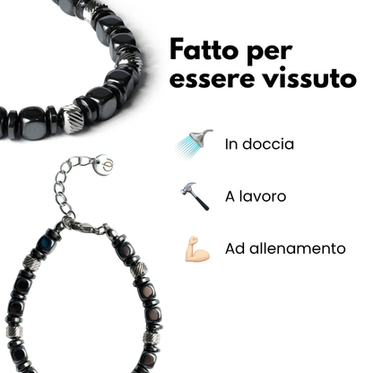 Navàl bracelet in hematite