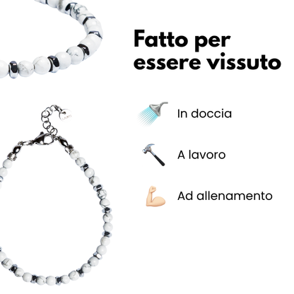 Silence Bracelet in White Aulite