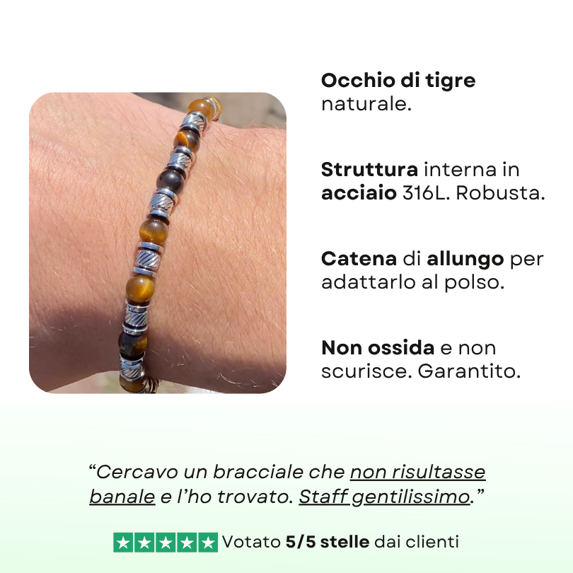 Bracciale Terra in occhio di tigre