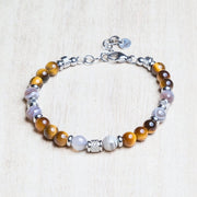 Bracciale Orizzonte in occhio di tigre e agata