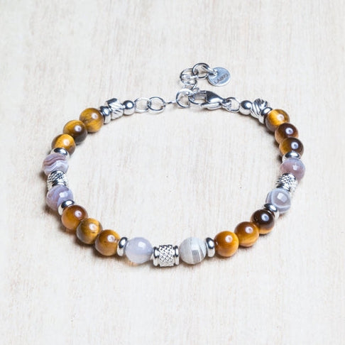 Bracciale Orizzonte in occhio di tigre e agata