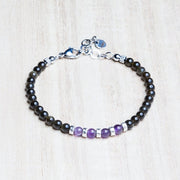 Bracciale Anima in ossidiana e ametista