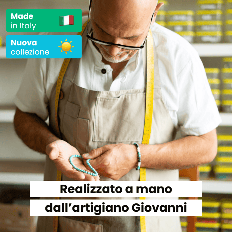 Collana Lungomare in howlite turchese, agata e occhio di tigre