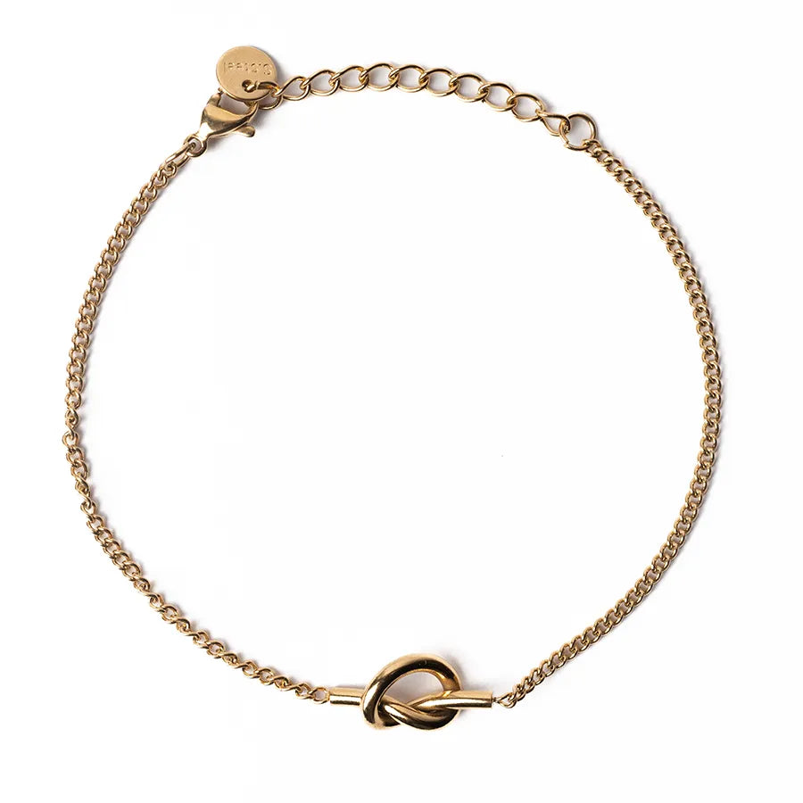 Gold-colored braided bracelet