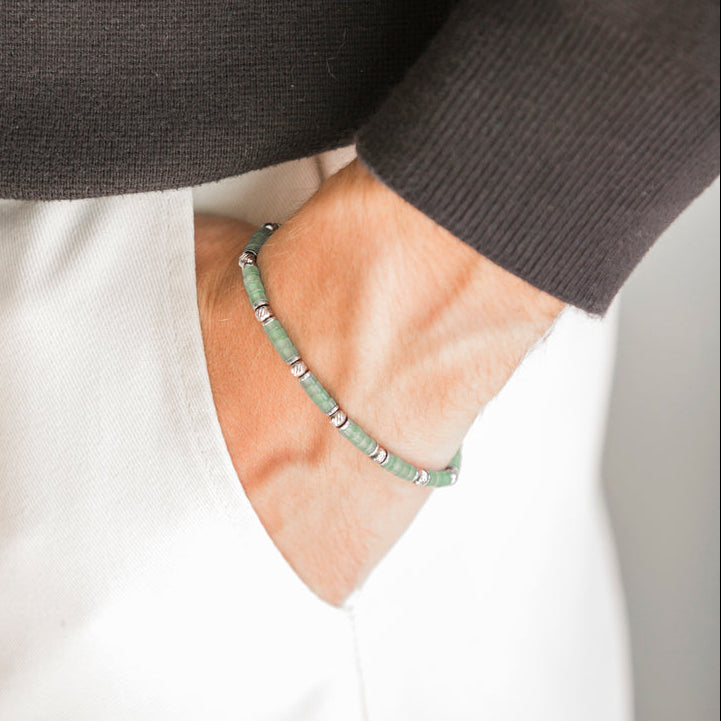 Bracciale Eclisse in agata verde