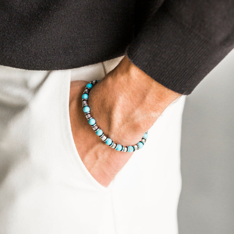 Bracciale Eterna in Howlite turchese