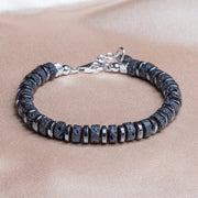 Bracciale Magma | Argento 925 & Pietra Lavica & Ematite