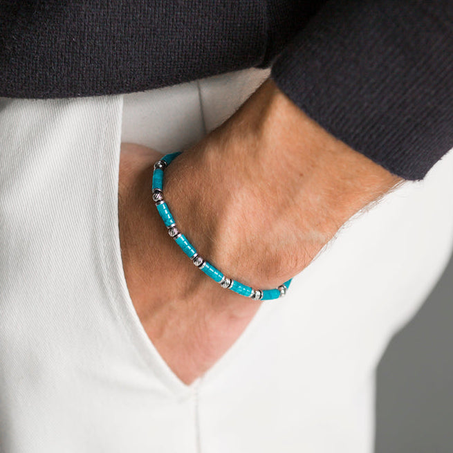 Bracciale Mira in agata azzurra