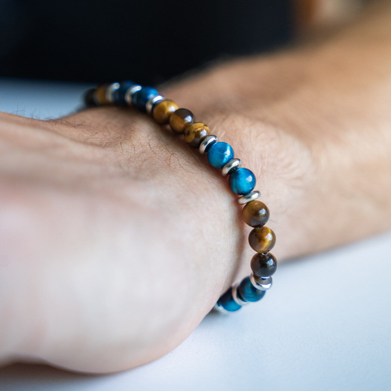 Bracciale Respiro Mediterraneo in Occhio di tigre | 6mm