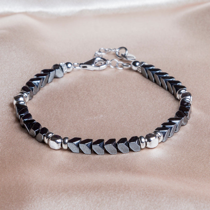 Bracciale Senatore | Argento 925 & Ematite