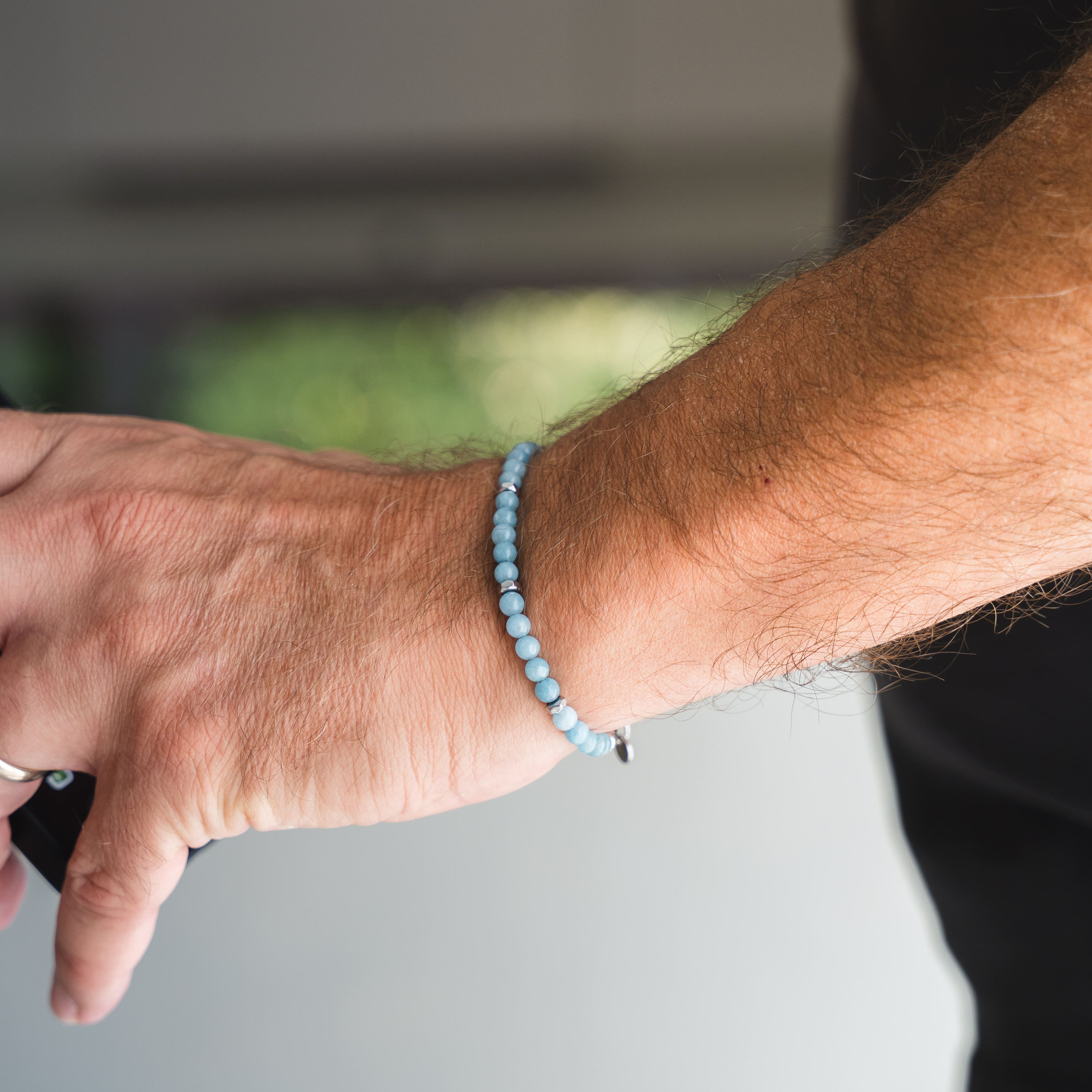 Bracciale Angelo in Angelite azzurra  | 4mm