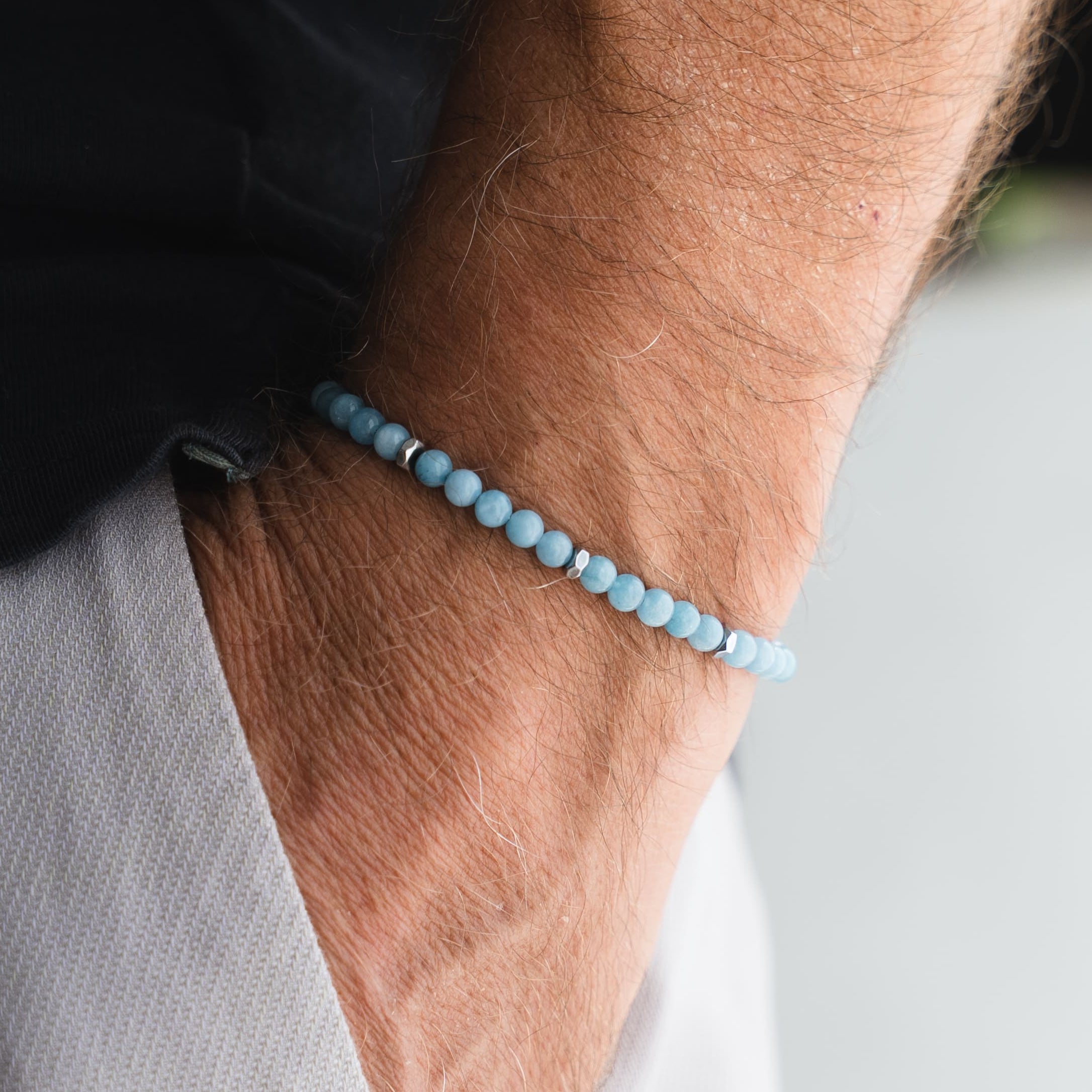 Bracciale Angelo in Angelite azzurra  | 4mm