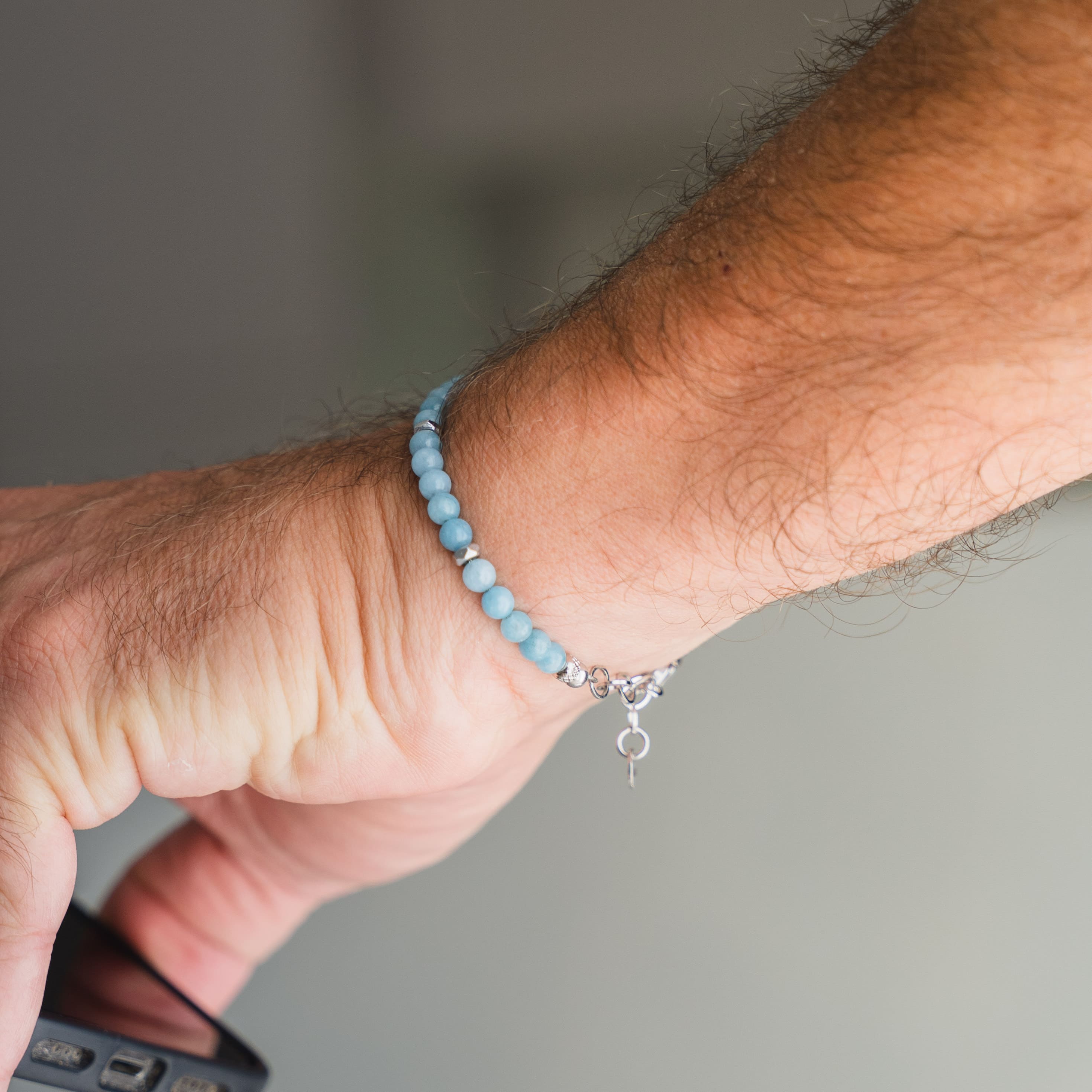 Bracciale Angelo in Angelite azzurra  | 4mm