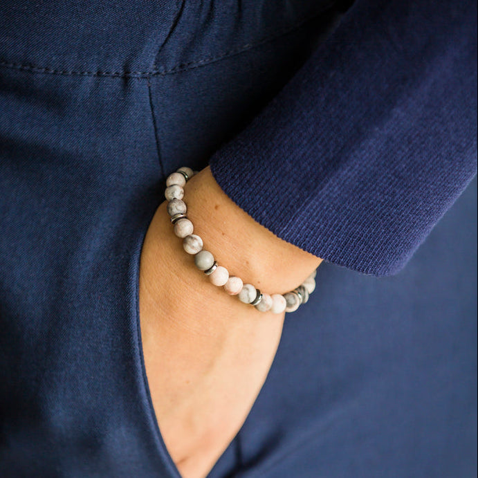 Bracciale Tramonto in Diaspro Zebrato rosa