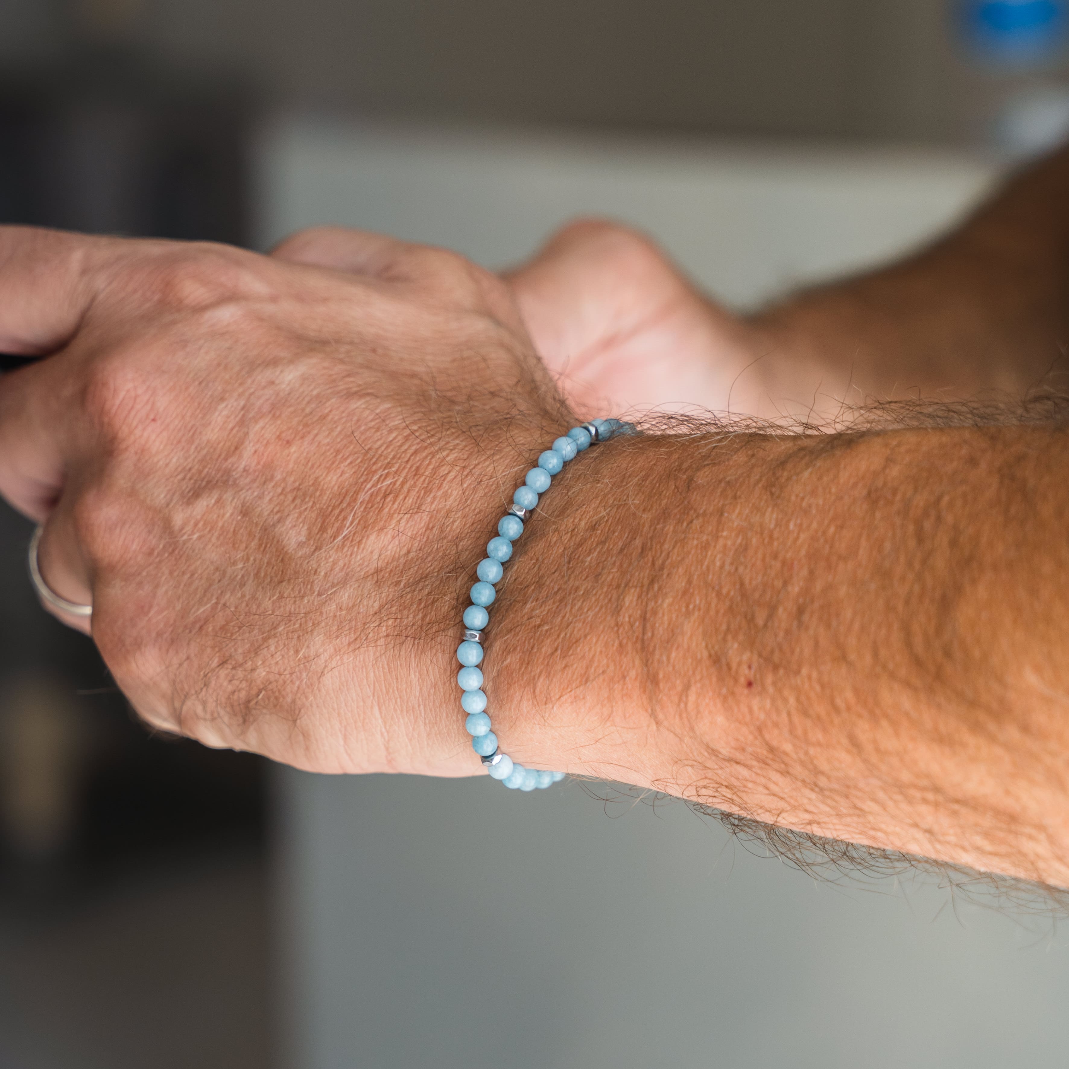 Bracciale Angelo in Angelite azzurra  | 4mm