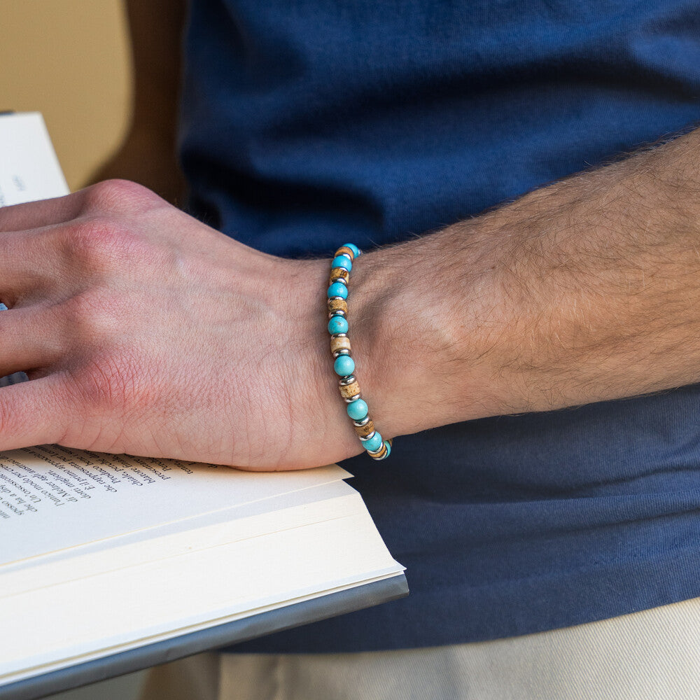 Bracciale Capri in aulite e diaspro | 6mm