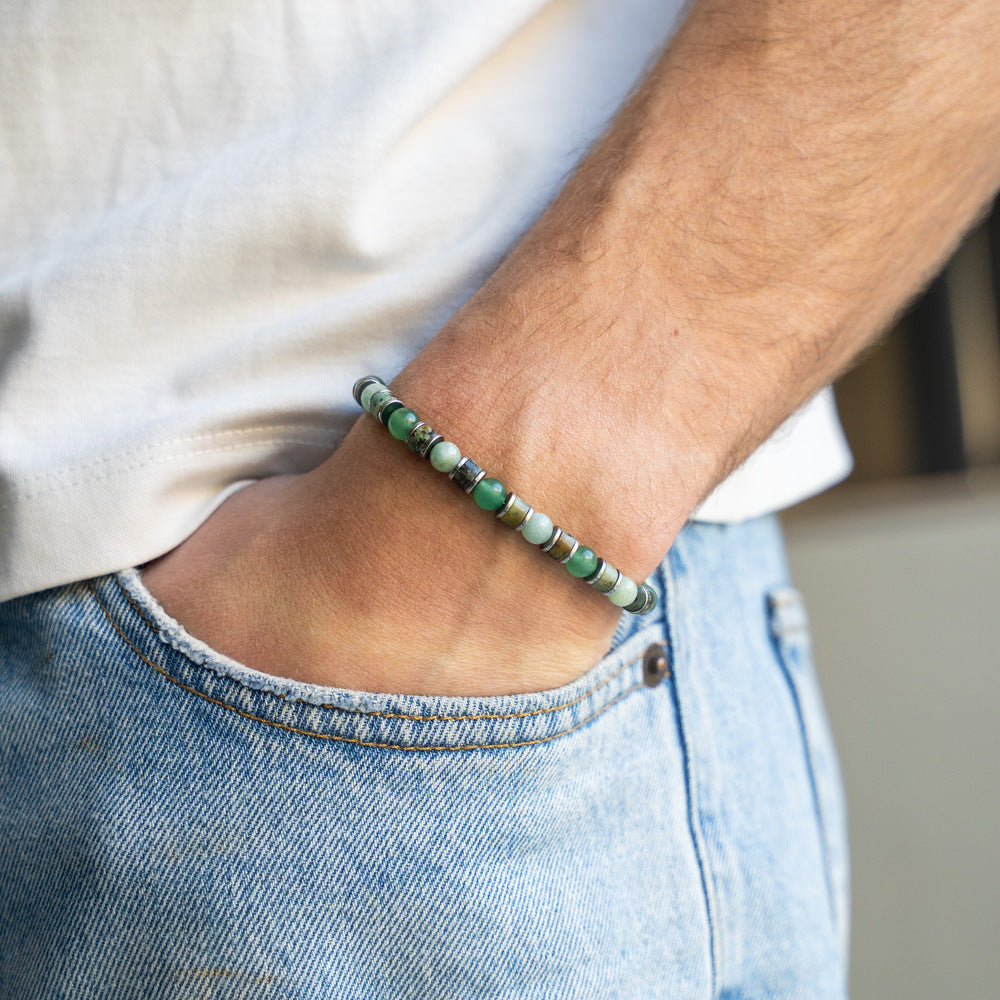 Bracciale Mikonos in giada, avventura e diaspro | 6mm