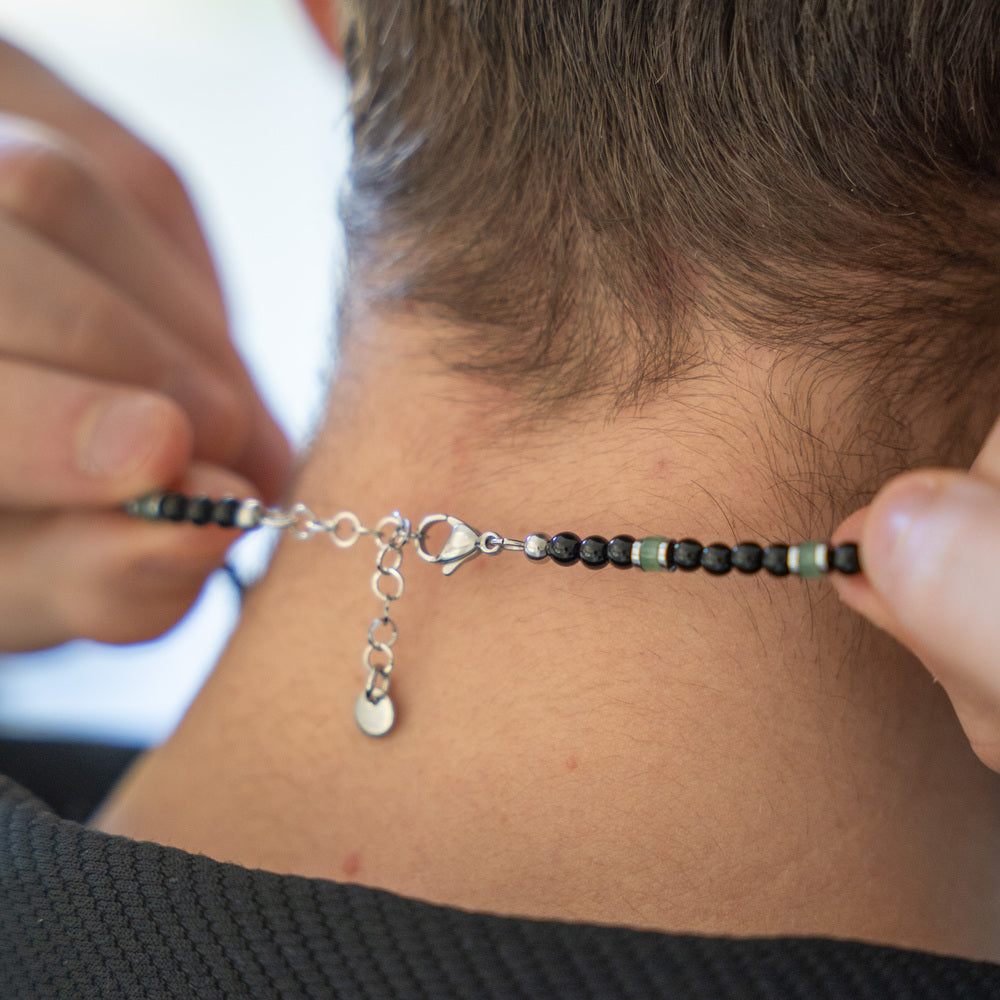 Collana Zagara in onice e avventurina | 4mm