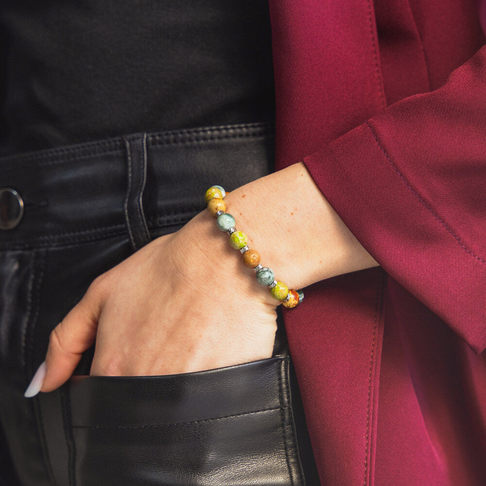 Bracciale Edera in diaspro | 8mm