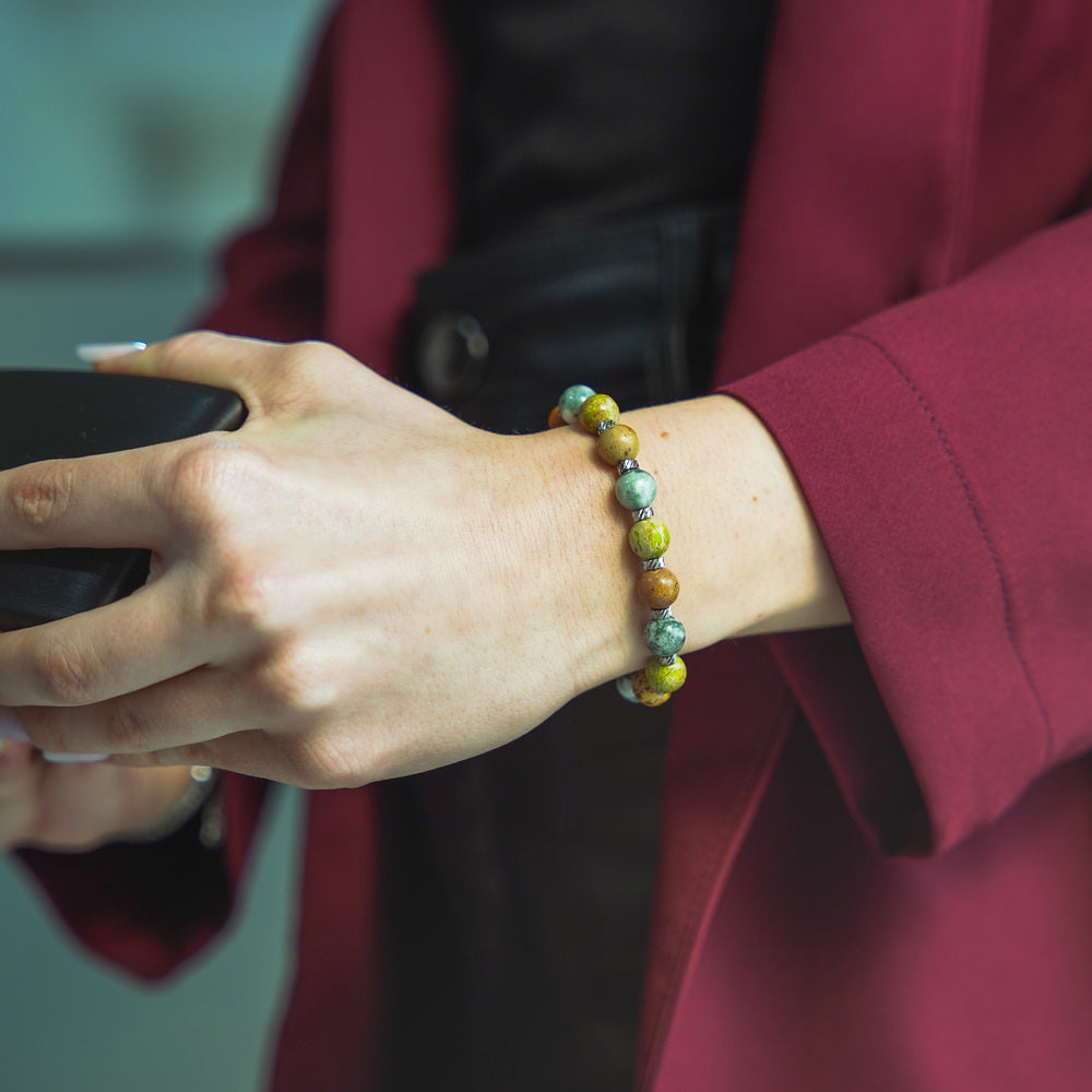 Bracciale Edera in diaspro | 8mm