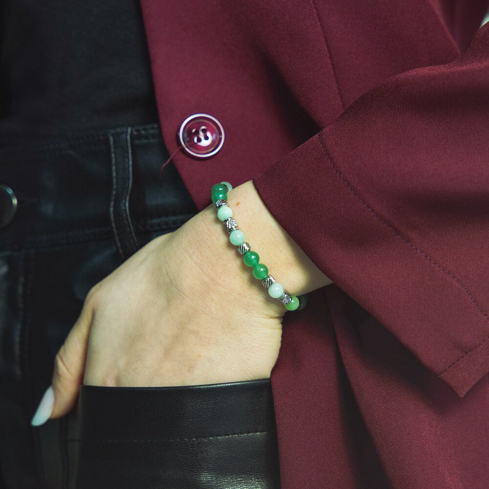 Bracciale Verdiana in giada e avventurina | 6mm