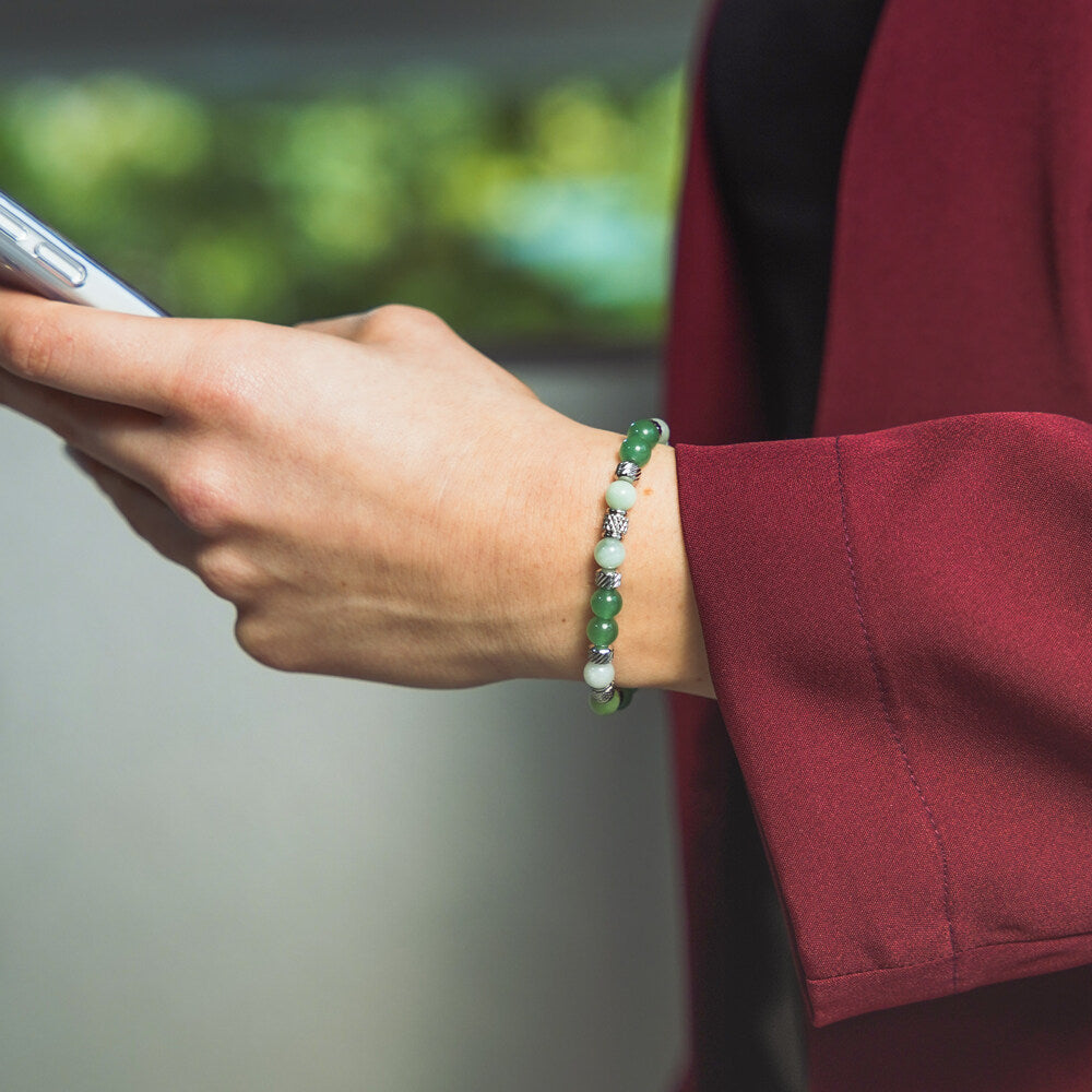 Bracciale Verdiana in giada e avventurina | 6mm