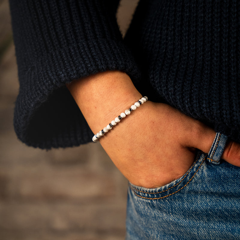 Bracciale Silenzio in Aulite bianca | donna