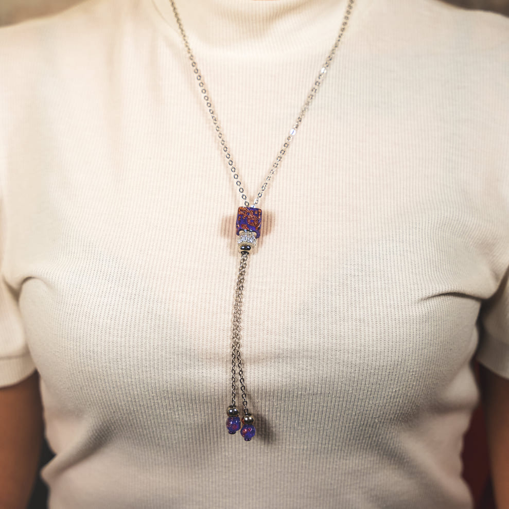 Collana Marea in vetro di Murano | Blu